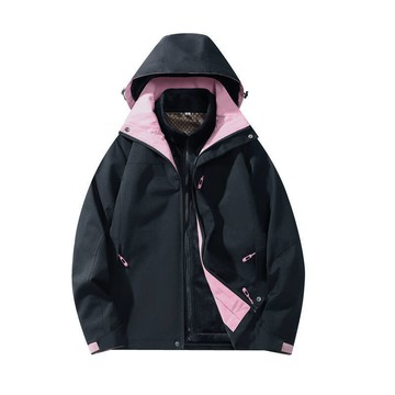 【台灣現貨🔥】 石墨烯三合一衝鋒衣 可脫帽登山服 情侶款防風夾克 戶外休閒 百搭時尚 防水防風 戶外機能外套