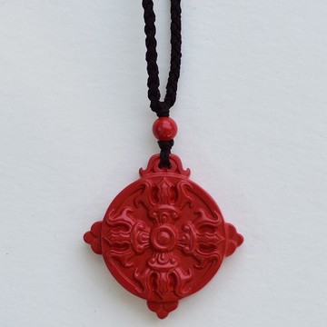 硃砂項鍊掛牌吊墜(大版)-金剛降魔杵天然男女配件2款74al38【獨家進口】【米蘭精品】