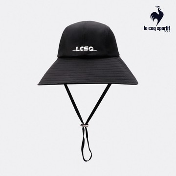 【LE COQ SPORTIF GOLF公雞高爾夫】女款黑色長帽簷防曬抗UV多場合適用休閒時尚風格遮陽帽 QLV0R121