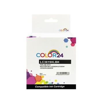 Color24 for Brother LC3619XL-BK / LC3619XLBK 黑色高容量相容墨水匣 / 適用MFC J2330DW / J2730DW / J3530DW