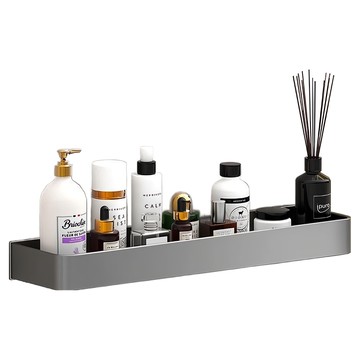 超級工廠 浴室置衣架 四方架 無痕貼片款 槍灰色  不適用  1個