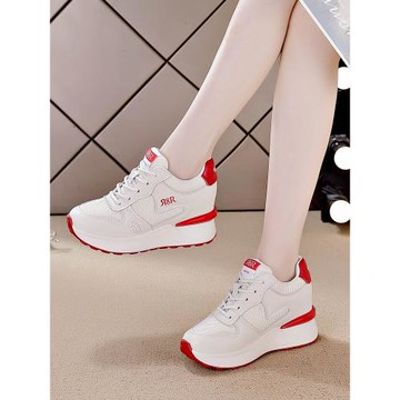 厚底小白鞋女2024年春季新款真皮百搭內增高女鞋顯腳小運動休閑鞋