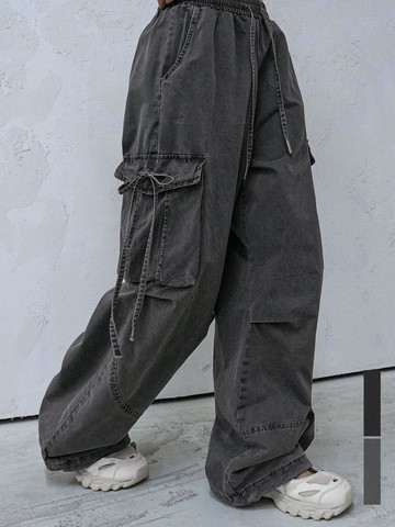 S Dyed Cargo Denim Pants [2COL]