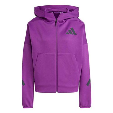 Adidas 連帽外套 女裝 Z.N.E 拉鍊口袋 紫【運動世界】JD3990