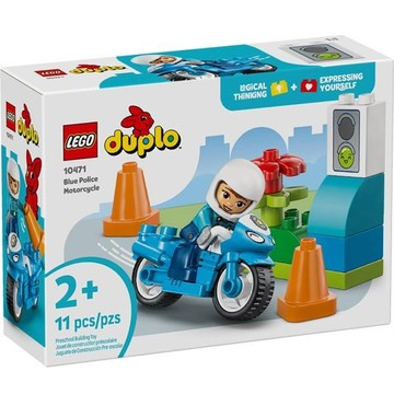 LEGO 樂高 得寶系列 10471 藍色警用摩托車