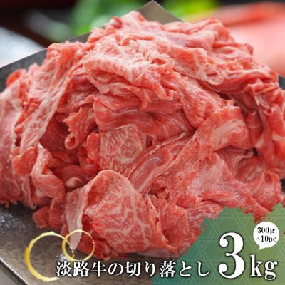 ふるさと納税 淡路市 淡路牛の切り落とし3.0kg(300g×10パック)