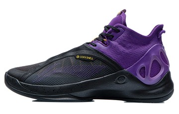 LI-NING ORIGINAL VOIT HIGH TOP BASKETBALL SHOES BLACK PURPLE