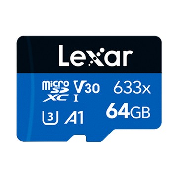 Lexar 64GB microSDXC 633x UHS-I A1 U3 V30 記憶卡