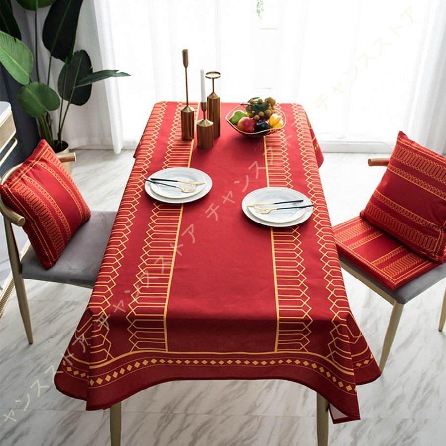 テーブルクロス レッド クリスマス お正月 シンプル テーブルカバー 長方形 幾何学柄 洗える ウォッシャブル 速乾 赤 厚手 耐熱 クリスマス 用 テーブルクロス 通販 Lineポイント最大0 5 Get Lineショッピング