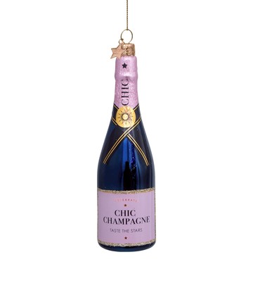 Harrods Glass Champagne Tree Decoration