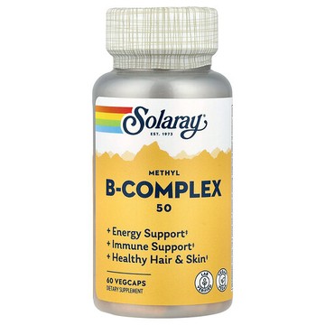 Solaray, 甲基複合維生素 B-50，60 粒素食膠囊