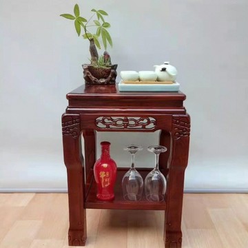 包郵實木仿古老榆木花架盆景架魚缸架花幾古董奇石架水漆工藝