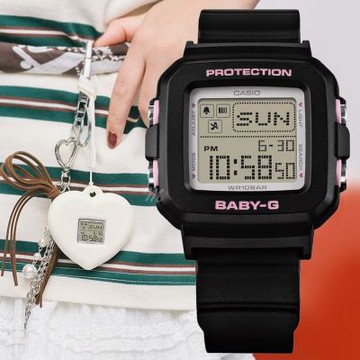 CASIO 卡西歐 BABY-G+PLUS 混搭玩色心形吊飾 趣味電子錶 送禮 禮物 推薦 BGD-10KH-1