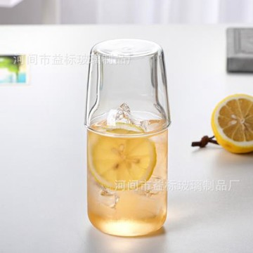 耐高溫一人飲一壺一杯透明家用小容量冰凍牛奶果汁玻璃涼水壺套裝