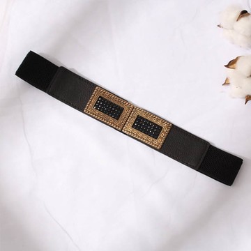狐狸姬，黎兒時尚女腰封腰帶皮帶-單腰封(黑)