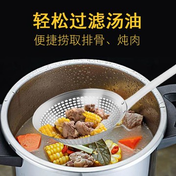 304不銹鋼撈勺漏勺過水勺油炸撈勺面條撈濾網勺線漏辣燙廚房用品