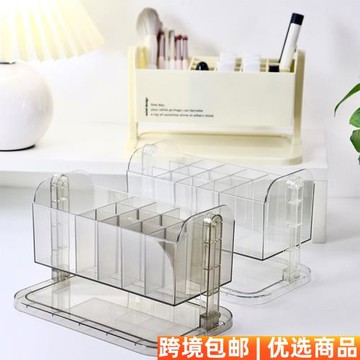 透明化妝刷收納筒筆桶刷子桌面眉筆收納化妝品眼影刷收納盒