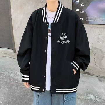 棒球服夾克男士薄款外套春秋季新款港風印花韓版休閒百搭學院風潮