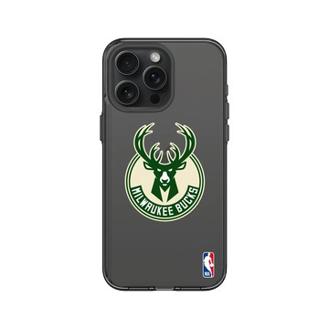 iPhone 15 Pro Max Clear 酷墨灰 - NBA - Logo-密爾瓦基公鹿 Milwaukee Bucks