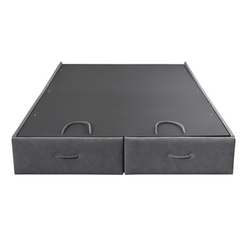 Bernice 溫內特6x7尺雙人特大質感霧黑貓抓絨布抽屜型掀床底/收納抽屜掀床組