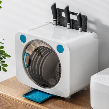 廚房裝碗筷收納盒碗柜家用小型瀝水碗架帶蓋防塵收納箱碗盤收納架