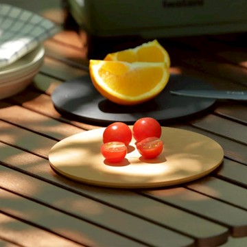 usumono 圓形木纖維砧板-多色可選 黑