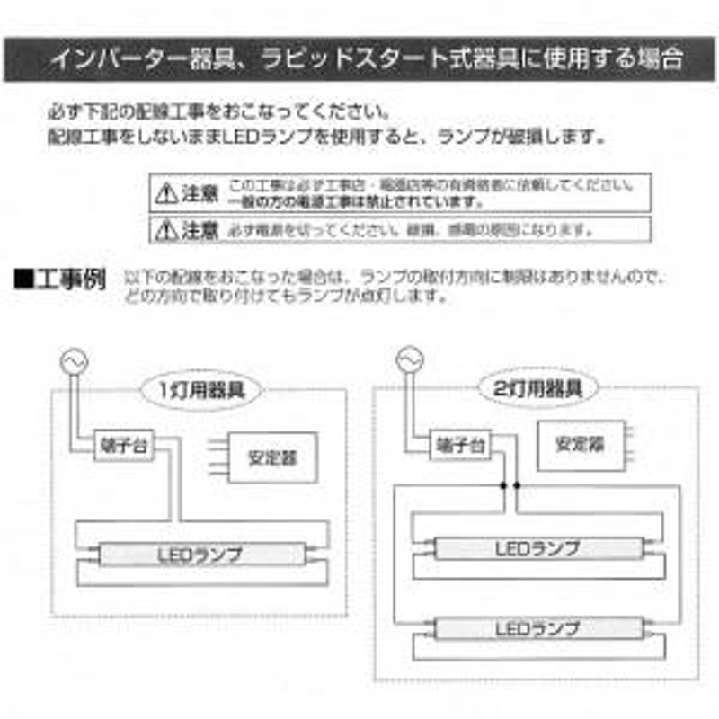 オーデリック 直管形LED蛍光ランプ 20Wクラス 1050lmタイプ 温白色