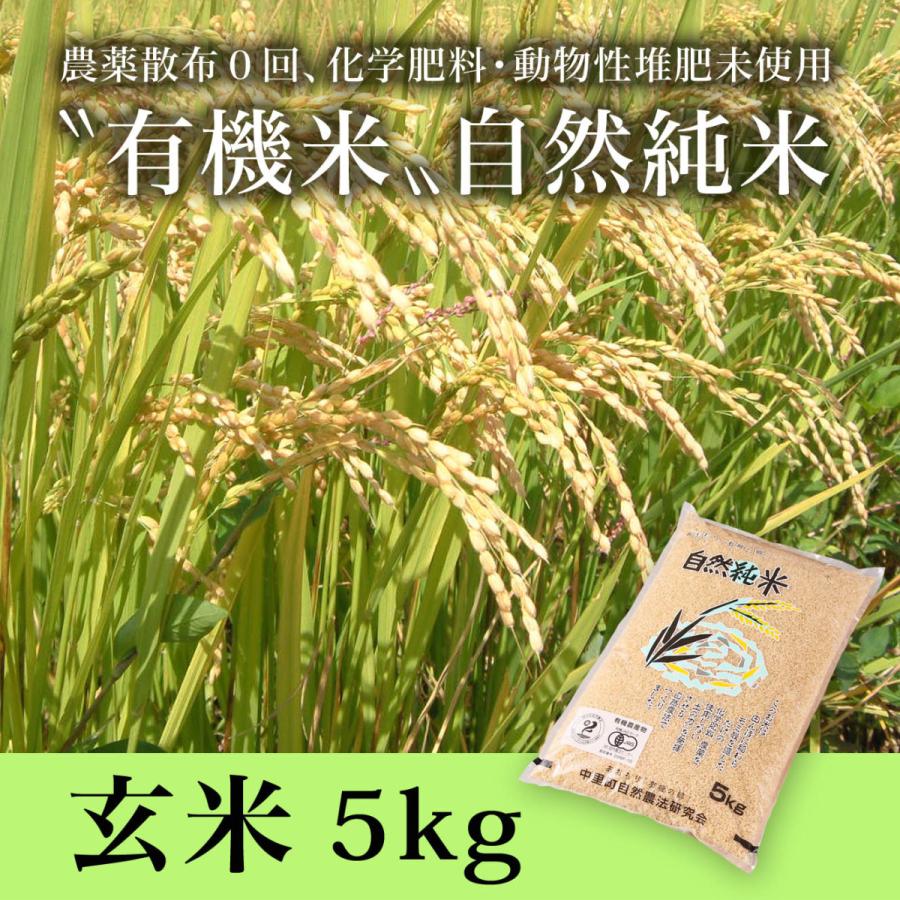 米 玄米 5キロ つがるロマン お米 自然純米 青森県産 無農薬 有機栽培 有機米