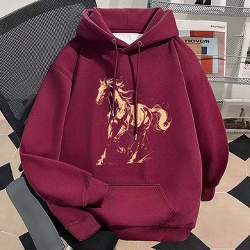 【YY！【馬年】新年衣服】重磅帽t 680g連帽上衣 韓國帽tOversize大尺碼上衣女 美式女裝 刷毛上衣 冬季女裝