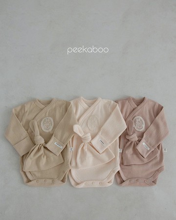 Peekaboo｜兔子刺繡新生開衫包屁套裝