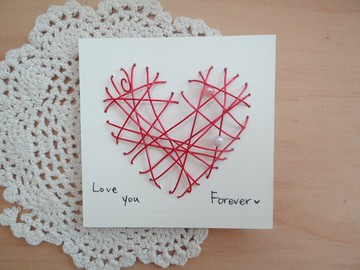 超觸感鋁線立體卡片~炙熱的心情人節快樂