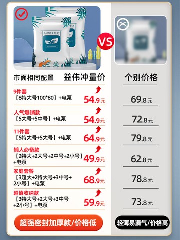 真空壓縮袋收納袋被子衣物衣服專用抽空氣電動神器棉被家用真空袋