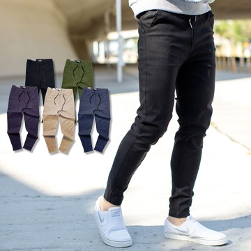 【NB1616J】修身版型舒適大彈力全素面抽繩休閒褲長褲(GB1913)