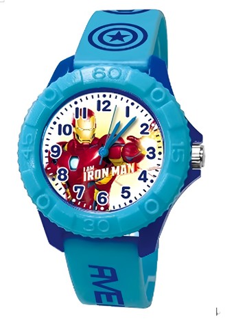 disney 迪士尼 漫威系列 u9系列 兒童手錶/雙色膠錶 u9-9509  長24cm  藍色