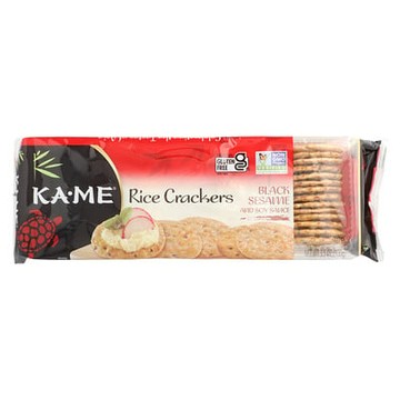 KA-ME, 米餅，黑芝麻醬油味，3.5 盎司（100 克）