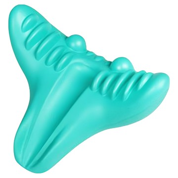 E.dot 頸椎肩膀指壓按摩枕 高密度PU記憶棉  20.5 x 17 x 10cm  青色  1個