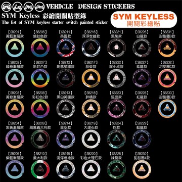 【硬漢六輪精品】 SYM CLBCU DRG / DRG2 FIDDLE KEYLESS 鑰匙孔貼 (版型免裁切) 彩貼