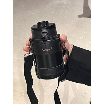 沐韓簡約保溫杯男女學生高顏值小眾設計感杯套水杯不銹鋼泡茶杯子