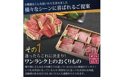 宮崎牛！特選！食べ比べ焼肉6種盛り(合計600g)