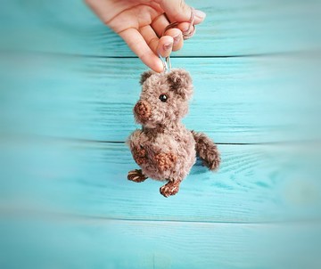 可愛 Quokka 毛絨，汽車挂件，汽車後視鏡，汽車吊飾