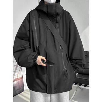 倉石一樹沖鋒衣外套男潮牌春秋季日系復古工裝連帽青少年戶外夾克