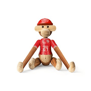 Kay Bojesen x DBU 丹麥足球協會 限量聯名木頭小猴（男、附帽子）