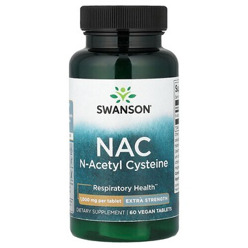Swanson Vitamins, NAC，60 片全素片（每片 1 克）