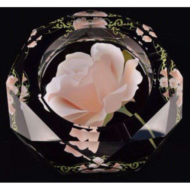 灰皿 ピンクの薔薇 美しいデザイン ガラス製 八角形 通販 Lineポイント最大1 0 Get Lineショッピング