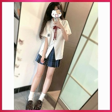 『ATC』套裝女 日系學院風jk襯衫女 學生基礎款 韓式校服百褶裙短裙制服套裝