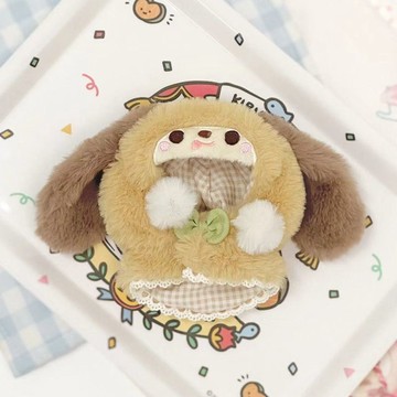 臺灣出貨 10cm娃衣  20cm棉花娃娃衣10cm努努chiikawa自嘲熊小動物頭套斗篷 娃娃裝 娃娃配件 娃衣