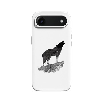 iPhone Air SolidX 白 - Animal Silhouette / 動物剪影 - 狼嚎