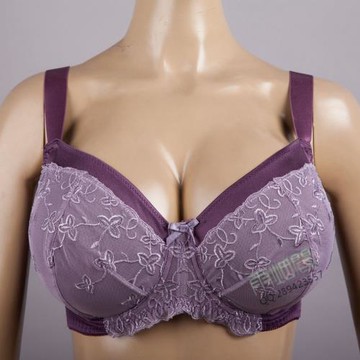 A0037奢華高貴刺繡蕾絲超簿大碼內衣外貿品牌原單大罩杯文胸CDF杯