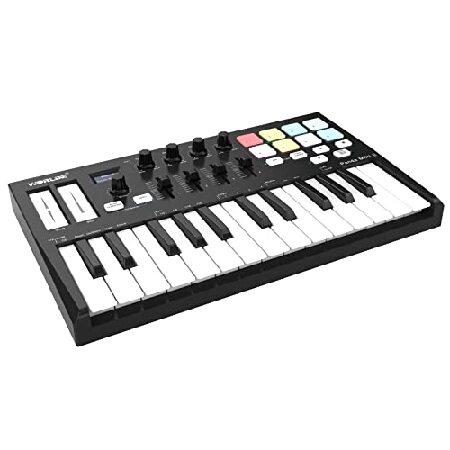 Midi Controller, 25 Keys USB Midi Controller Keyboard with Drum Pads Beat Maker ＆ Built-in Arpeggiator ,LIEKE Panda MINI II