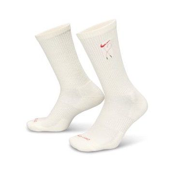 Nike 休閒襪 Everyday Plus Cushioned 米白 中筒 長襪 襪子 HJ9381-133